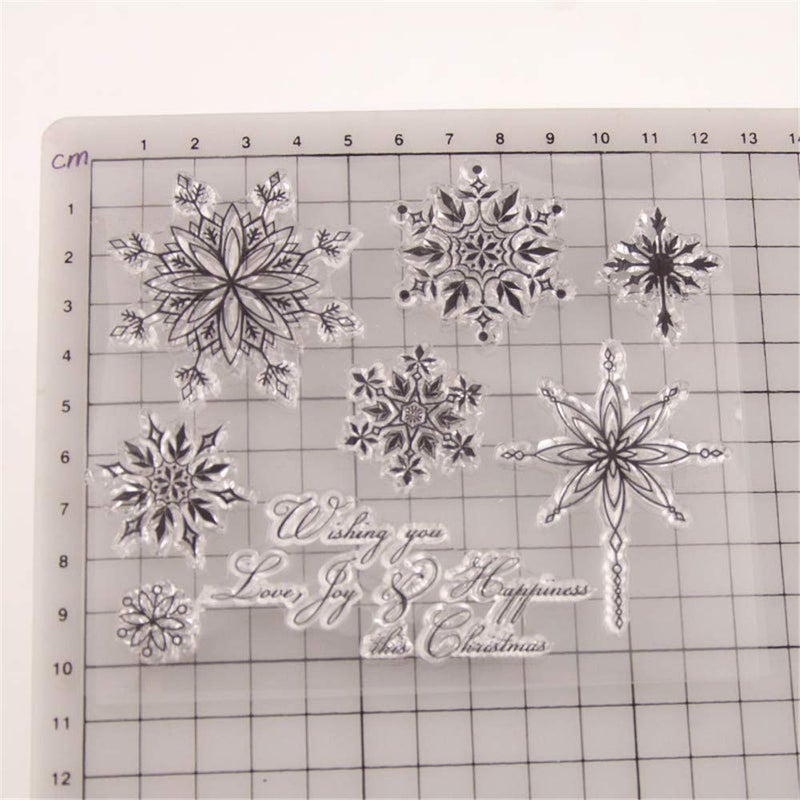 arriettycraft Christmas Snowflakes Sayings Verses Clear Stamps for Christmas Cards Making or Journaling, Snowflake Transparent Silicone Stamps for Journals Albums Scrapbooking Paper Crafts Decoration - Image 2